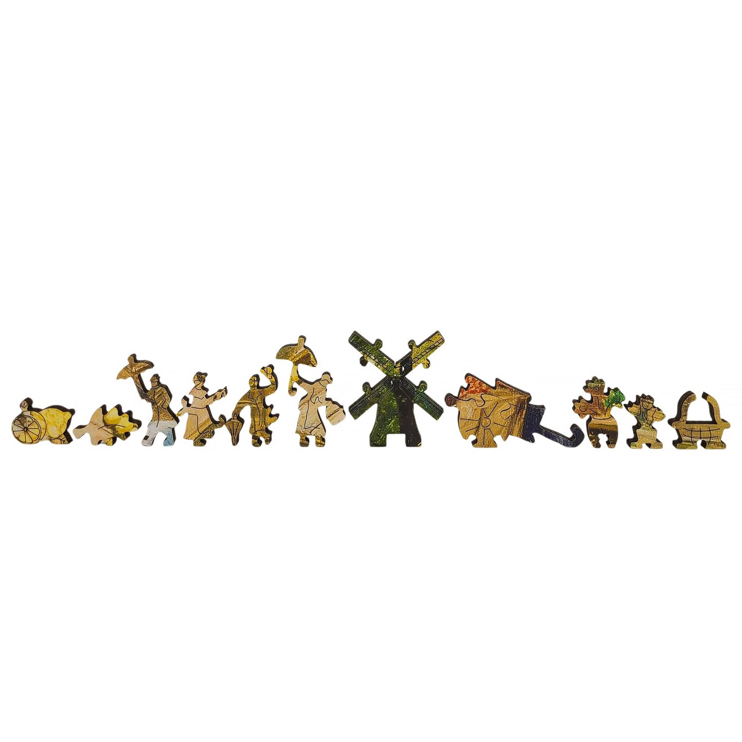 Wooden Jigsaw Puzzle for Adults - Uniquely Shaped Pieces - 465 Pieces - Flower Market in Amsterdam