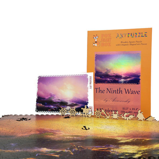 Wooden Jigsaw Puzzle with Uniquely Shaped Pieces for Adults - 425 Pieces - The Ninth Wave