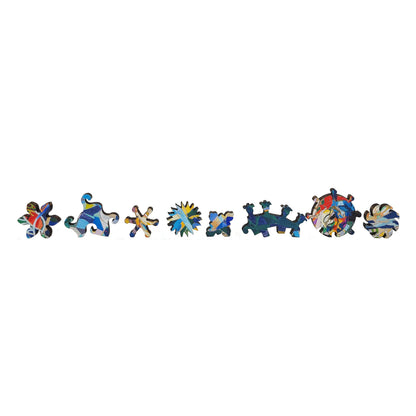 Wooden Jigsaw Puzzle for Adults - Uniquely Shaped Pieces - 195 Pieces - Battle of Lights