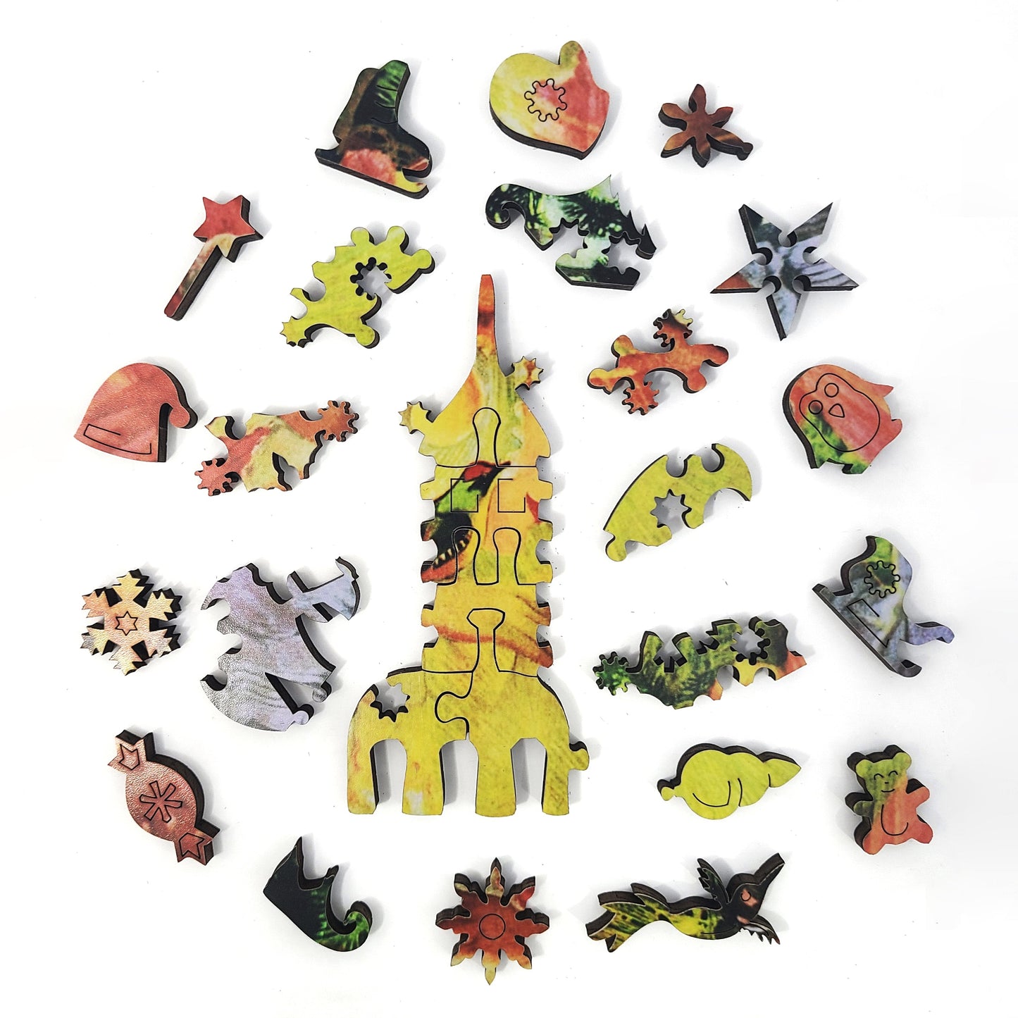 Large Format Wooden Jigsaw Puzzle for Seniors and Adults - Uniquely Shaped Pieces  - 198 Pieces - The Fairy Of The Christmas Tree