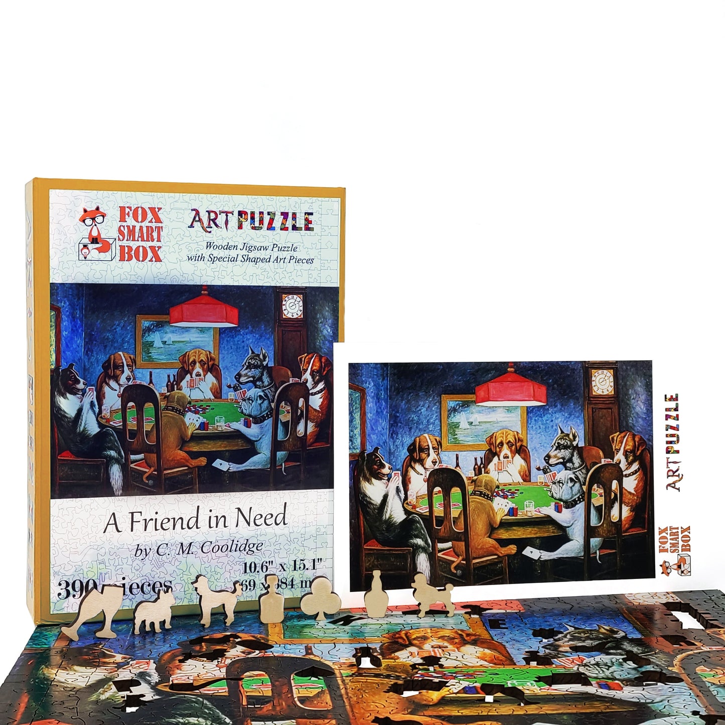Wooden Jigsaw Puzzle with Uniquely Shaped Pieces for Adults - 390 Pieces - A Friend in Need
