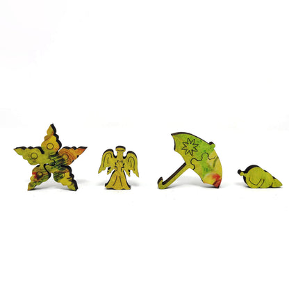 Wooden Jigsaw Puzzle with Uniquely Shaped Pieces for Adults - 198 Pieces - The Fairy of the Christmas Tree