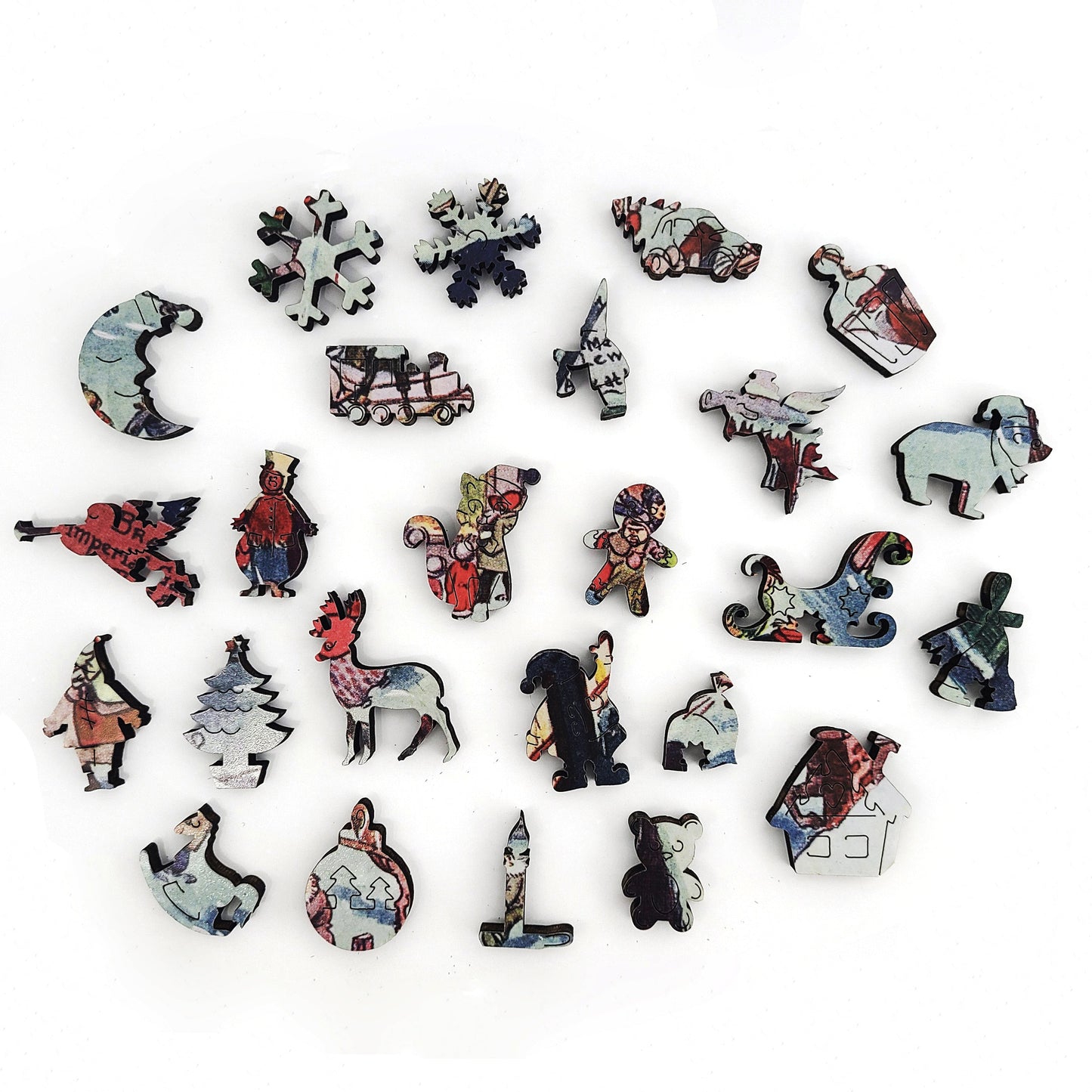 Wooden Jigsaw Puzzle with Uniquely Shaped Pieces for Adults - 263 Pieces - Christmas eve at Yapp's Crossing