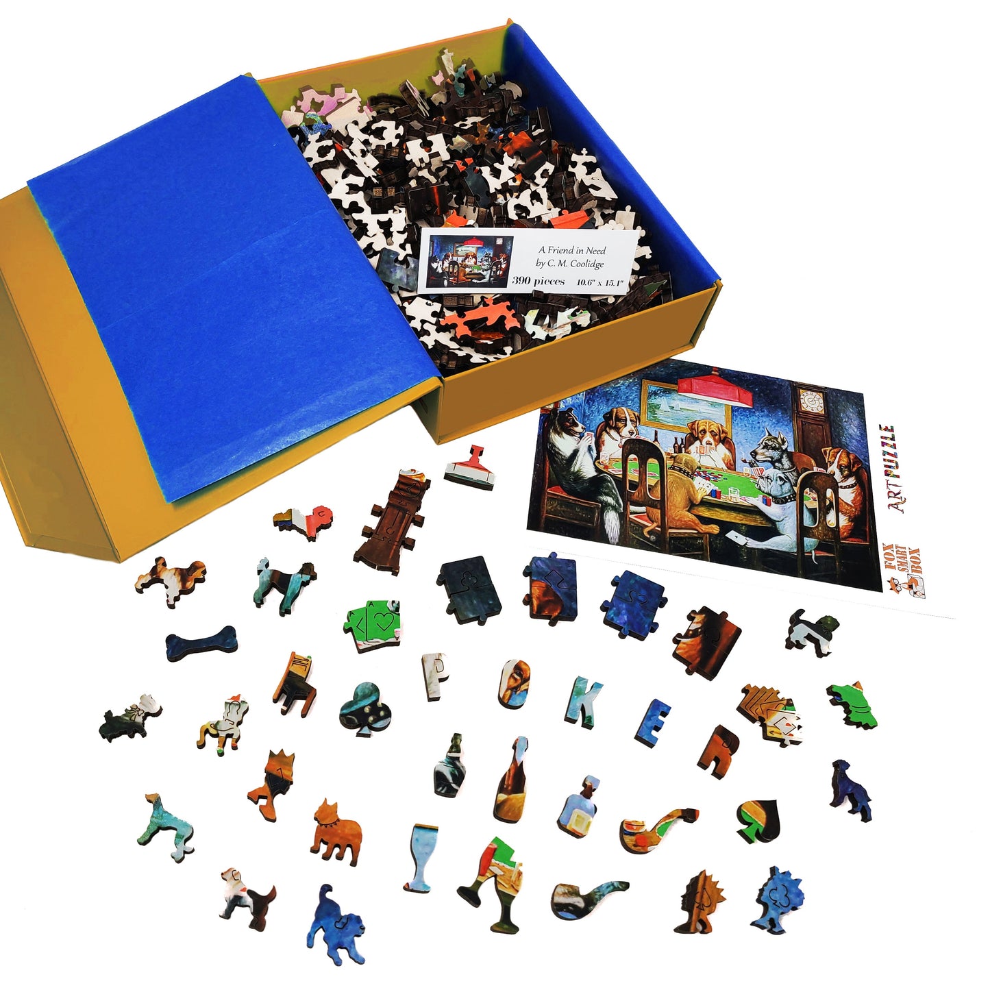 Wooden Jigsaw Puzzle with Uniquely Shaped Pieces for Adults - 390 Pieces - A Friend in Need
