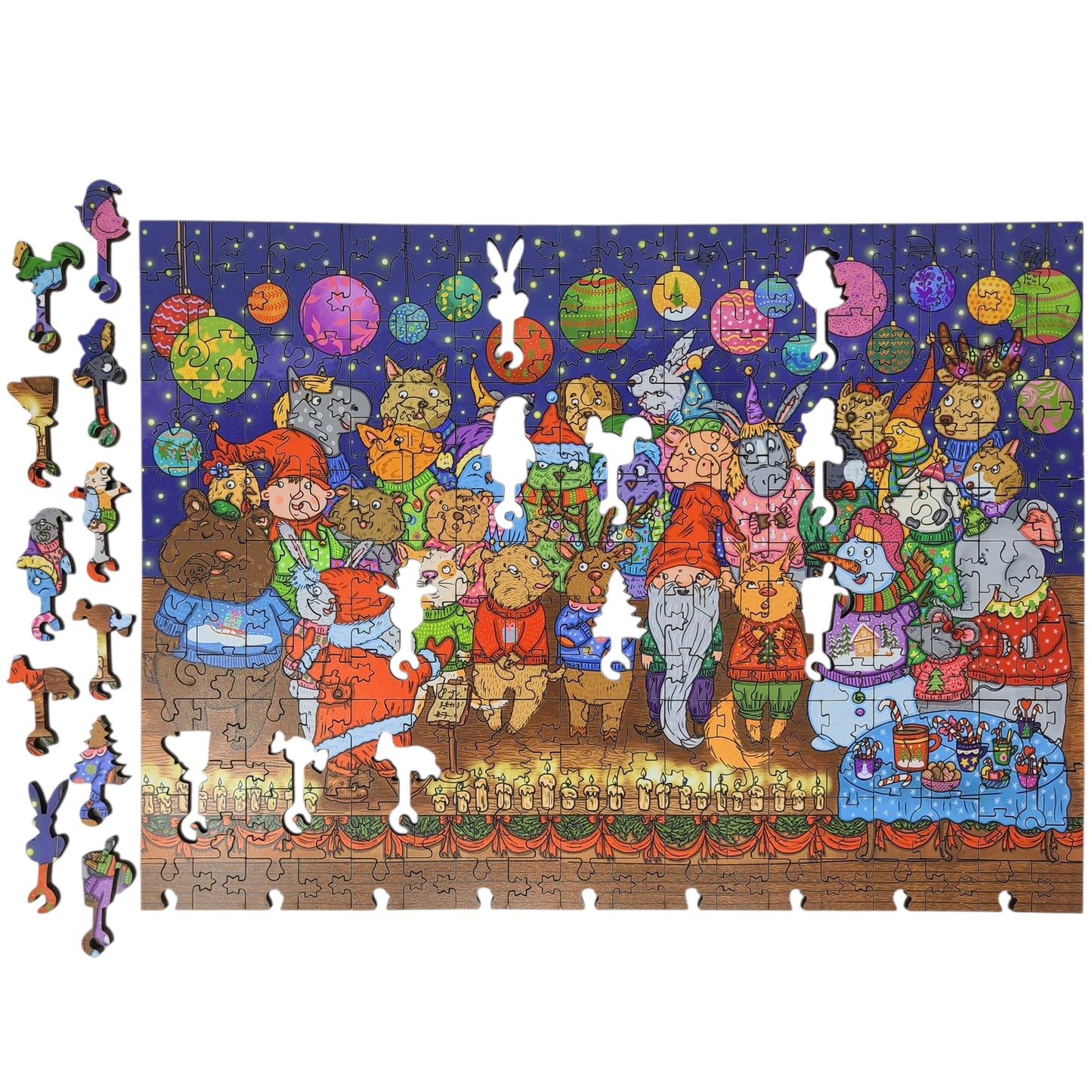 Large Format Wooden Jigsaw Puzzle with Uniquely Shaped Pieces for Seniors and Adults - 205 Pieces - The Christmas Choir