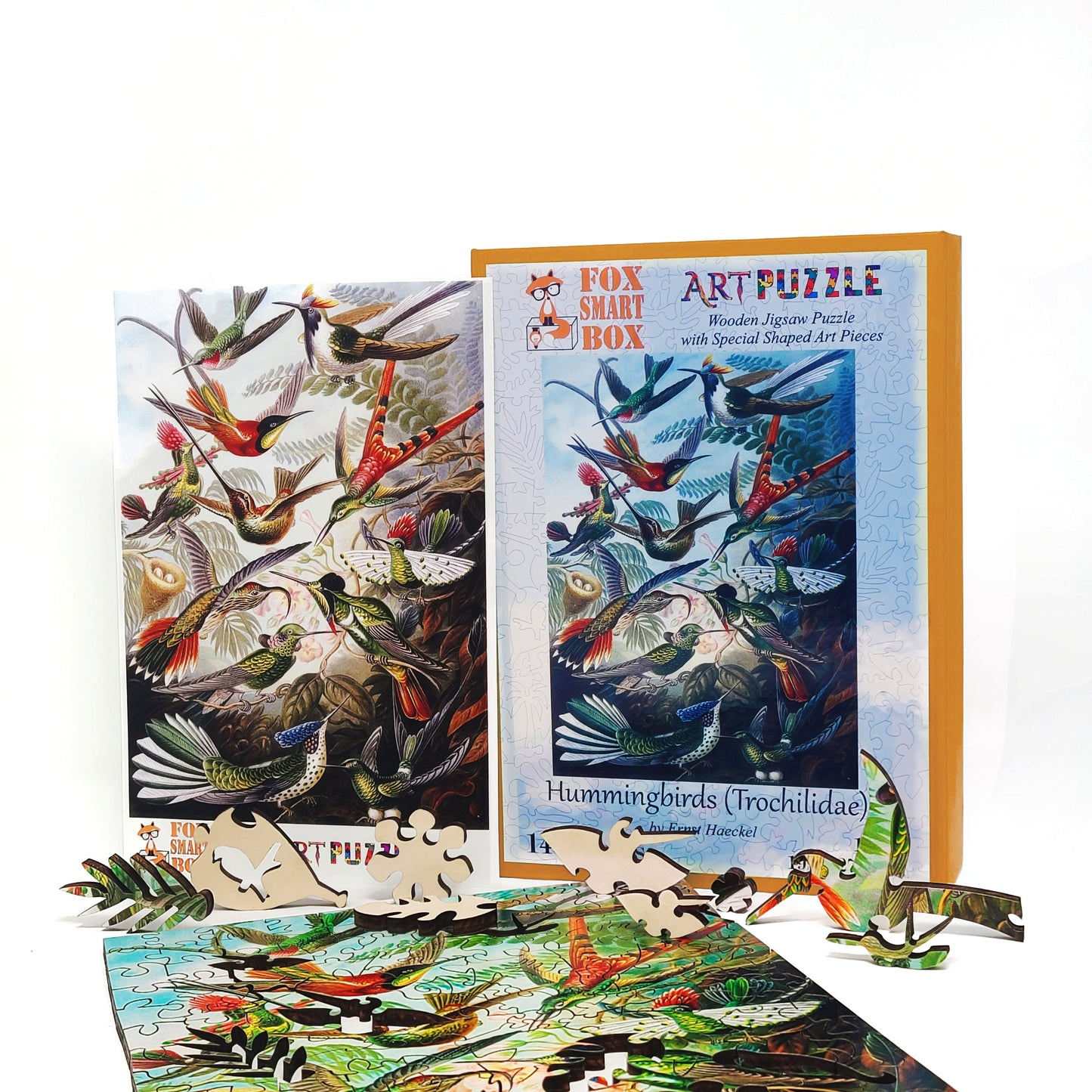Large Format Wooden Jigsaw Puzzle for Seniors and Adults - Uniquely Shaped Pieces  - 145 Pieces - Hummingbirds