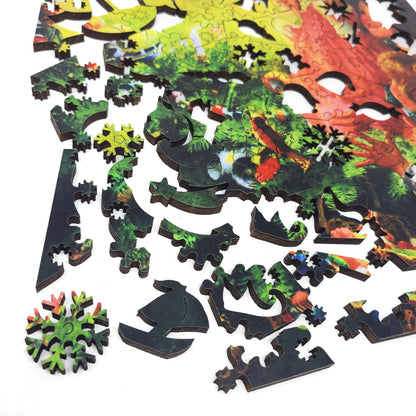 Wooden Jigsaw Puzzle with Uniquely Shaped Pieces for Adults - 198 Pieces - The Fairy of the Christmas Tree