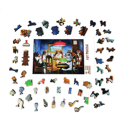 Wooden Jigsaw Puzzle with Uniquely Shaped Pieces for Adults - 390 Pieces - A Friend in Need