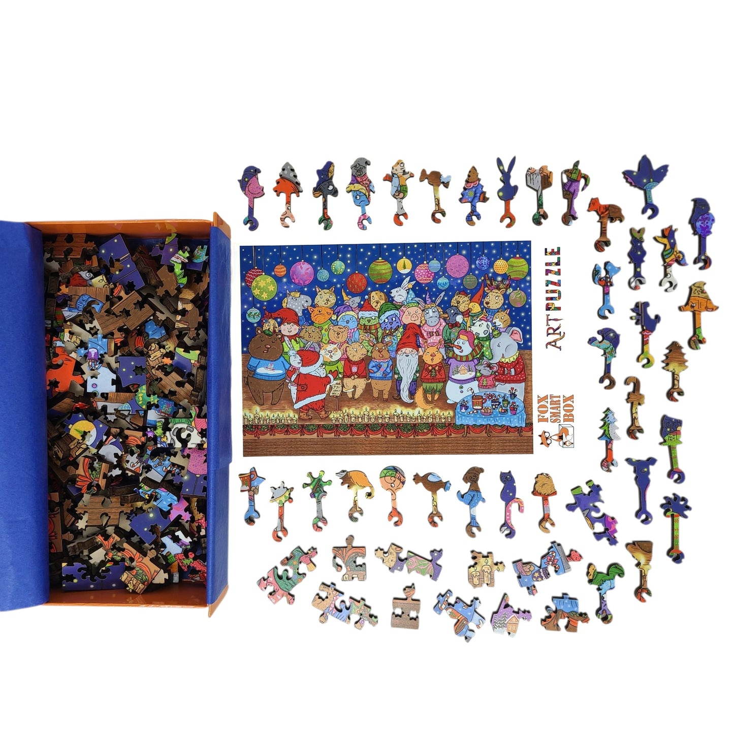 Wooden Jigsaw Puzzle for Adults - Uniquely Shaped Pieces - 205 Pieces - The Christmas Choir