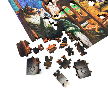 Wooden Jigsaw Puzzle with Uniquely Shaped Pieces for Adults - 390 Pieces - A Friend in Need