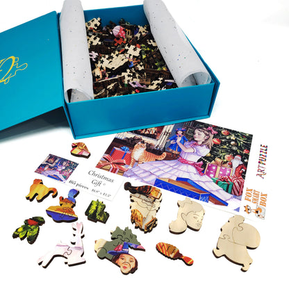 Wooden Jigsaw Puzzle with Uniquely Shaped Pieces for Adults - 465 Pieces - Christmas Gift