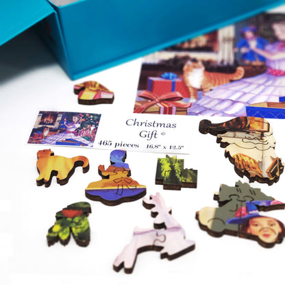 Wooden Jigsaw Puzzle with Uniquely Shaped Pieces for Adults - 465 Pieces - Christmas Gift