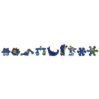 Wooden Jigsaw Puzzle for Adults - Uniquely Shaped Pieces - 140 Pieces - The Starfall