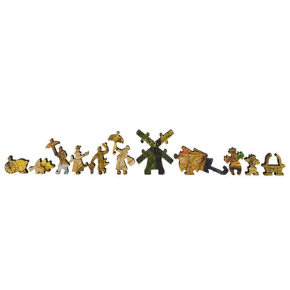 Wooden Jigsaw Puzzle for Adults - Uniquely Shaped Pieces - 465 Pieces - Flower Market in Amsterdam