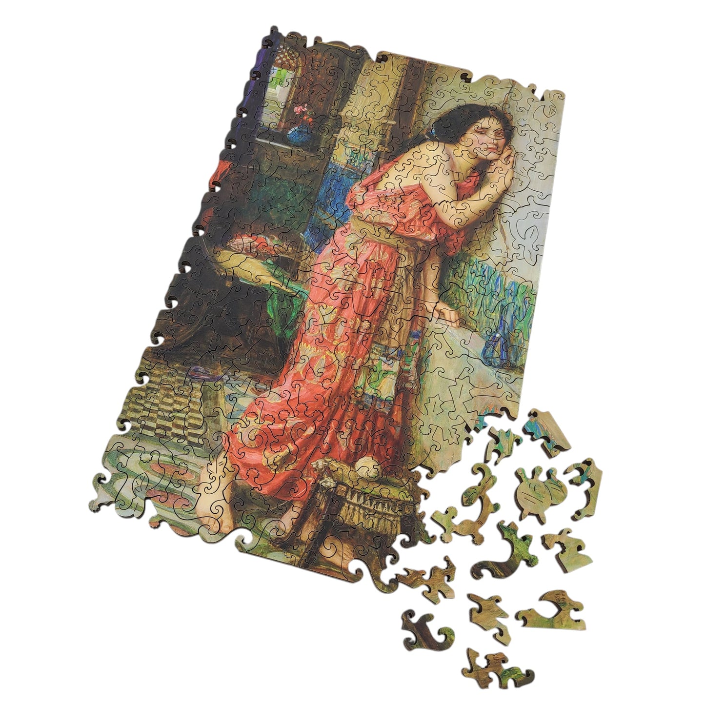 Wooden Jigsaw Puzzle for Adults - Uniquely Shaped Pieces - 220 Pieces - Thisbe