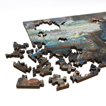Large Format Wooden Jigsaw Puzzle with Uniquely Shaped Pieces for Seniors and Adults - 205 Pieces - Miranda
