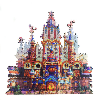 Wooden Jigsaw Puzzle with Uniquely Shaped Pieces for Adults - 425 Pieces - Magic Castle