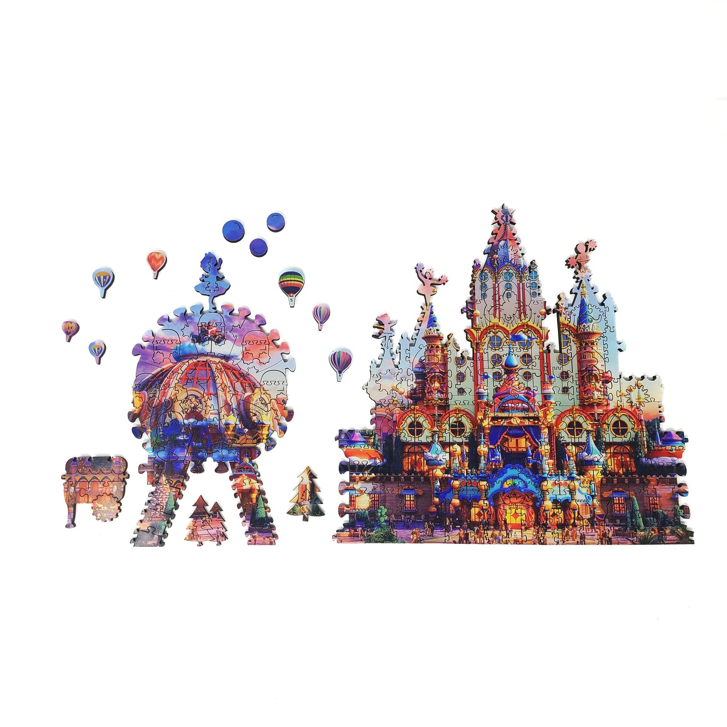 Wooden Jigsaw Puzzle with Uniquely Shaped Pieces for Adults - 425 Pieces - Magic Castle