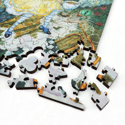 Large Format Wooden Jigsaw Puzzle with Uniquely Shaped Pieces for Seniors and Adults - 200 Pieces - Alice's Fantasies