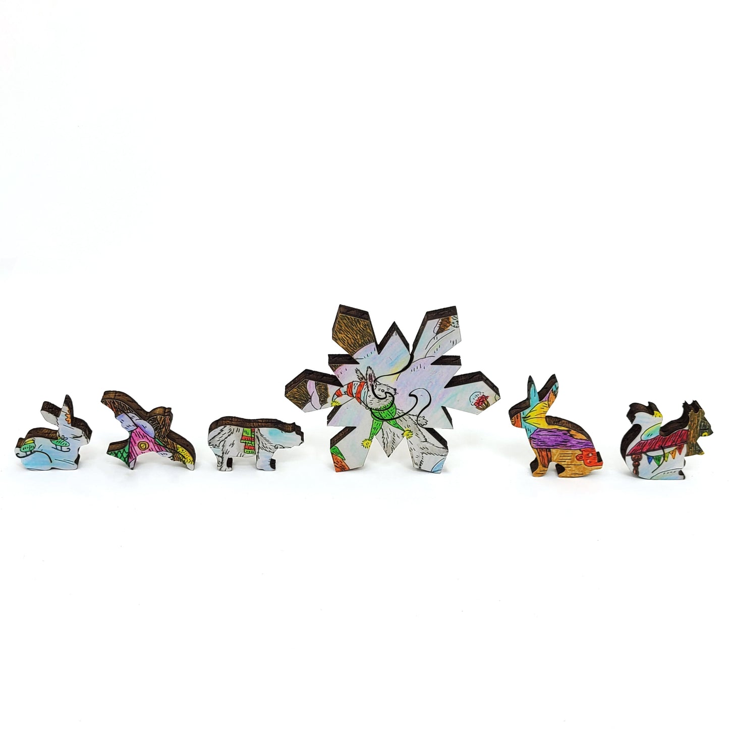 Wooden Jigsaw Puzzle with Uniquely Shaped Pieces for Adults - 245 Pieces - Fairy Forest. Winter