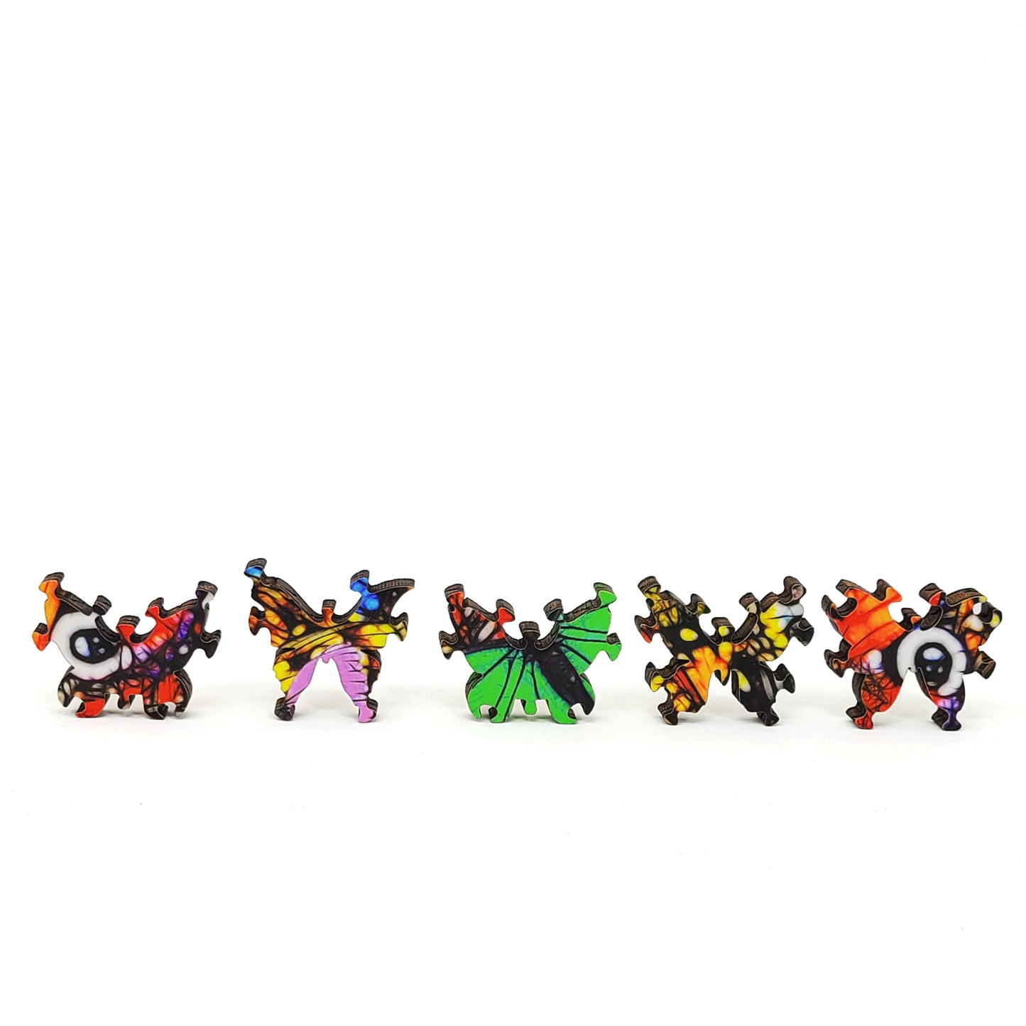 Wooden Jigsaw Puzzle with Uniquely Shaped Pieces for Adults - 216 Pieces - Challenge. Butterflies