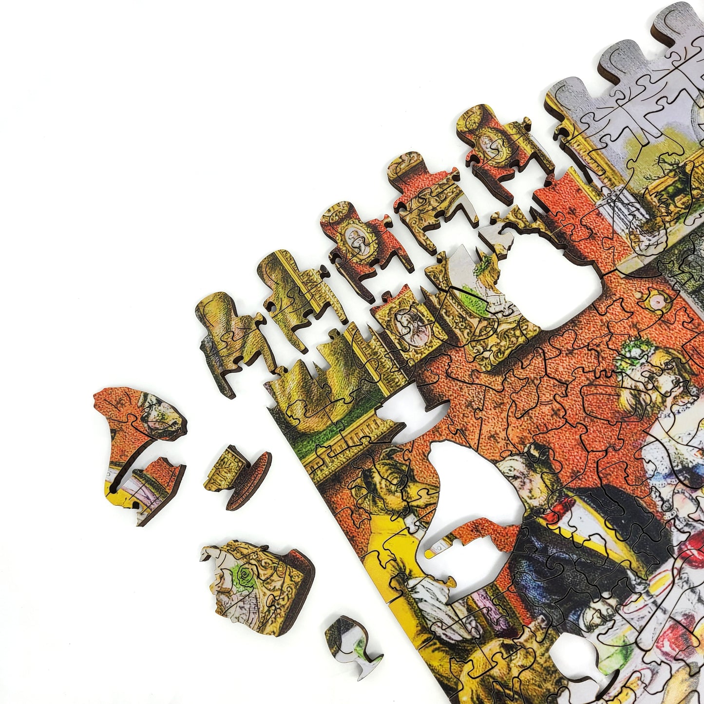 Wooden Jigsaw Puzzle with Uniquely Shaped Pieces for Adults - 365 Pieces - The Dogs dinner party