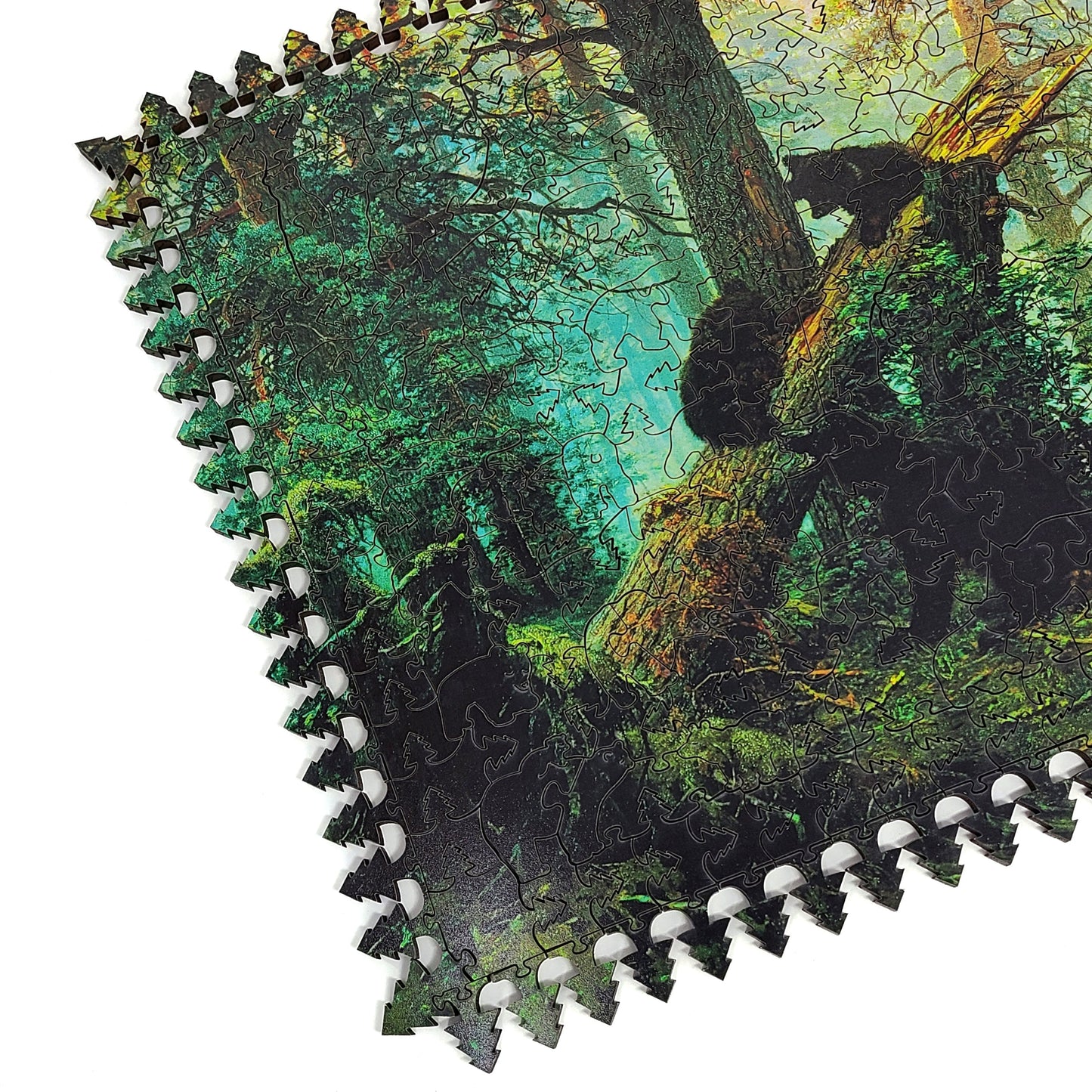 Wooden Jigsaw Puzzle with Uniquely Shaped Pieces for Adults - 390 Pieces - Morning in a Pine Forest