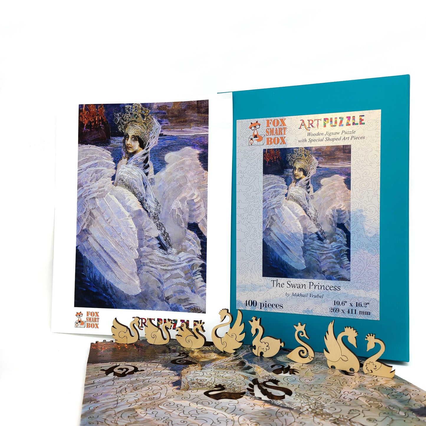 Wooden Jigsaw Puzzle with Uniquely Shaped Pieces for Adults - 400 Pieces - The Swan Princess