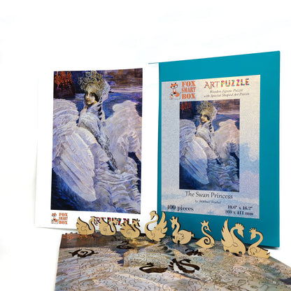 Wooden Jigsaw Puzzle with Uniquely Shaped Pieces for Adults - 400 Pieces - The Swan Princess