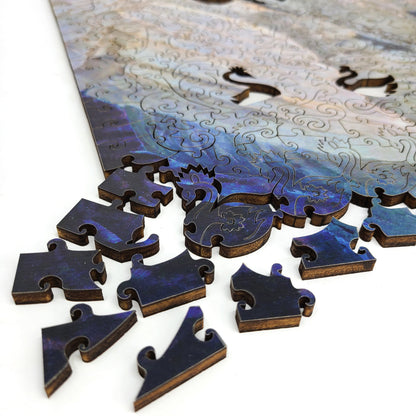 Wooden Jigsaw Puzzle with Uniquely Shaped Pieces for Adults - 400 Pieces - The Swan Princess