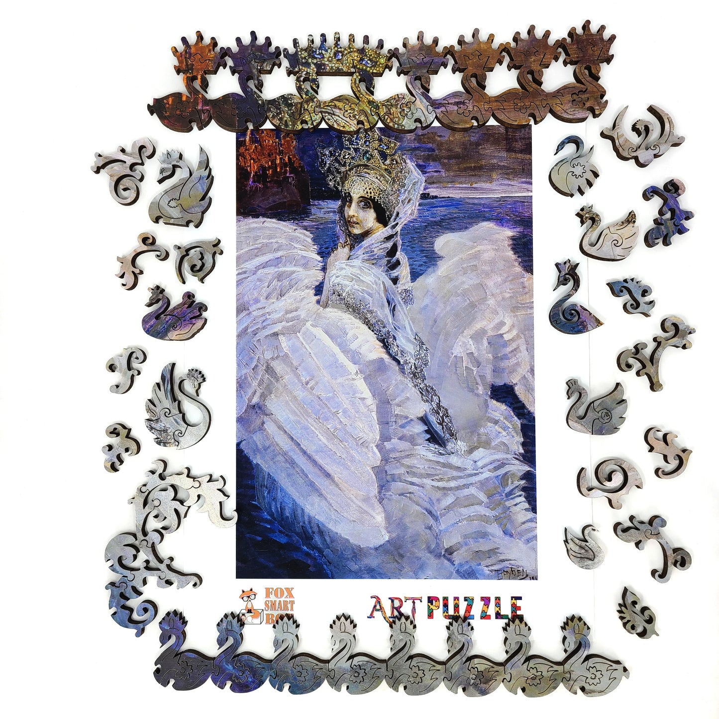 Wooden Jigsaw Puzzle with Uniquely Shaped Pieces for Adults - 400 Pieces - The Swan Princess