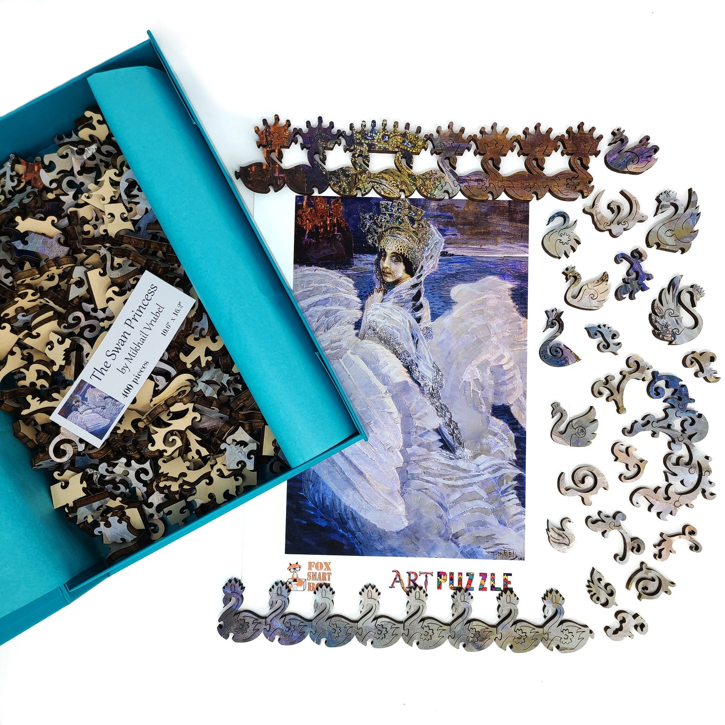 Wooden Jigsaw Puzzle with Uniquely Shaped Pieces for Adults - 400 Pieces - The Swan Princess