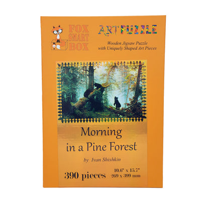 Wooden Jigsaw Puzzle with Uniquely Shaped Pieces for Adults - 390 Pieces - Morning in a Pine Forest
