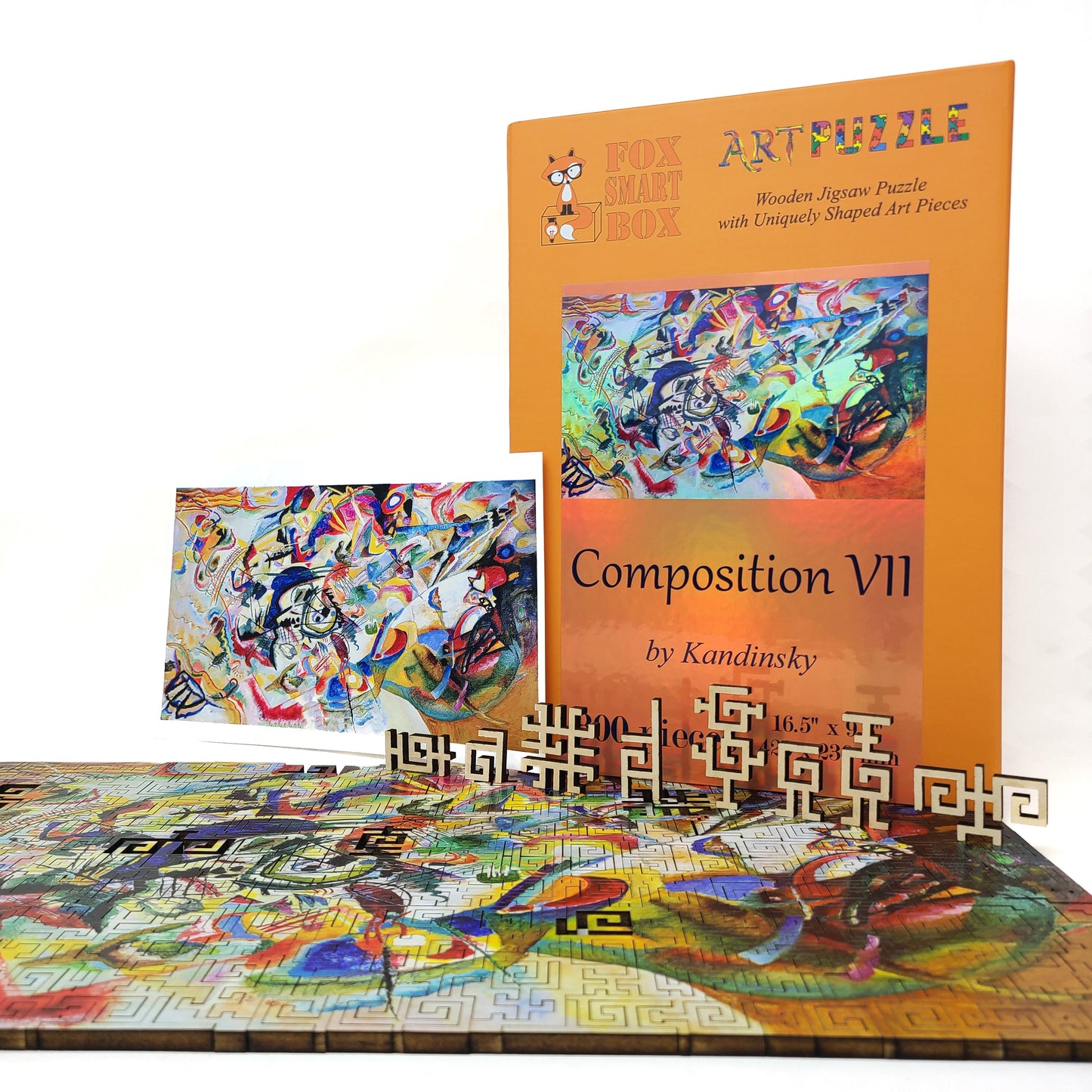 Wooden Jigsaw Puzzle for Adults - Geometric - 300 Pieces - Composition VII