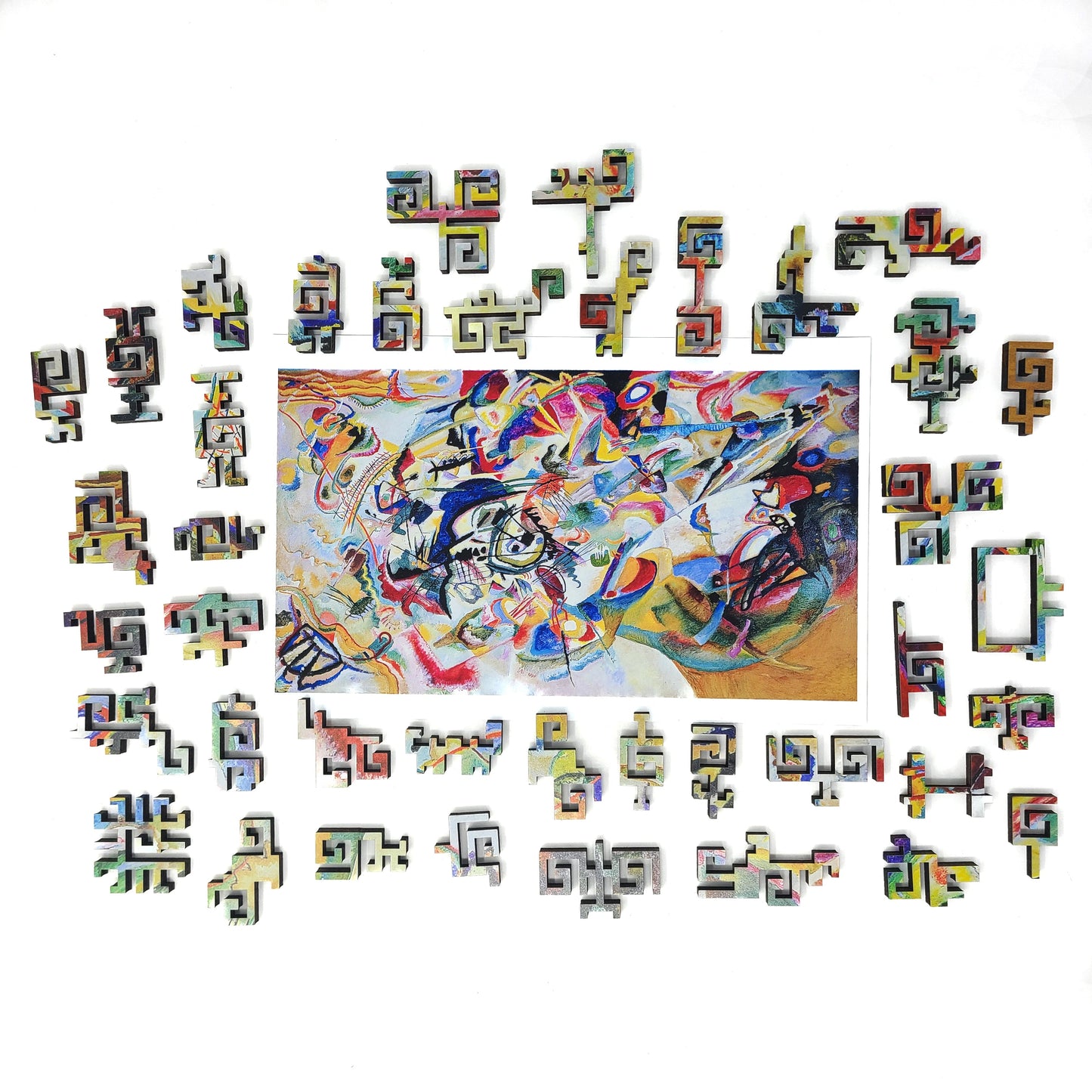 Wooden Jigsaw Puzzle for Adults - Geometric - 300 Pieces - Composition VII