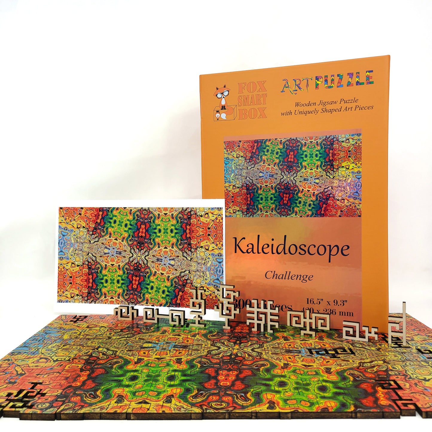 Wooden Jigsaw Puzzle for Adults - Geometric - 300 Pieces - Kaleidoscope