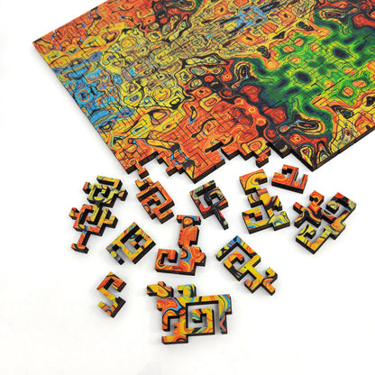 Wooden Jigsaw Puzzle for Adults - Geometric - 300 Pieces - Kaleidoscope