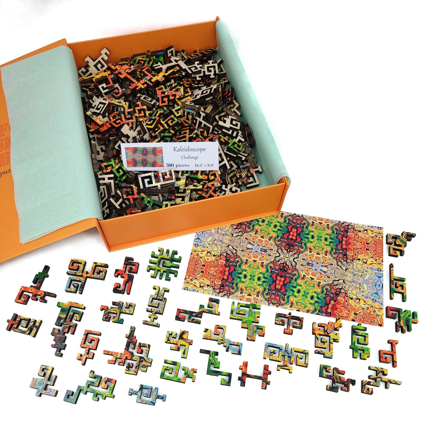 Wooden Jigsaw Puzzle for Adults - Geometric - 300 Pieces - Kaleidoscope