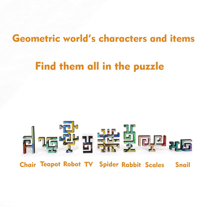 Wooden Jigsaw Puzzle for Adults - Geometric - 300 Pieces - Composition VI