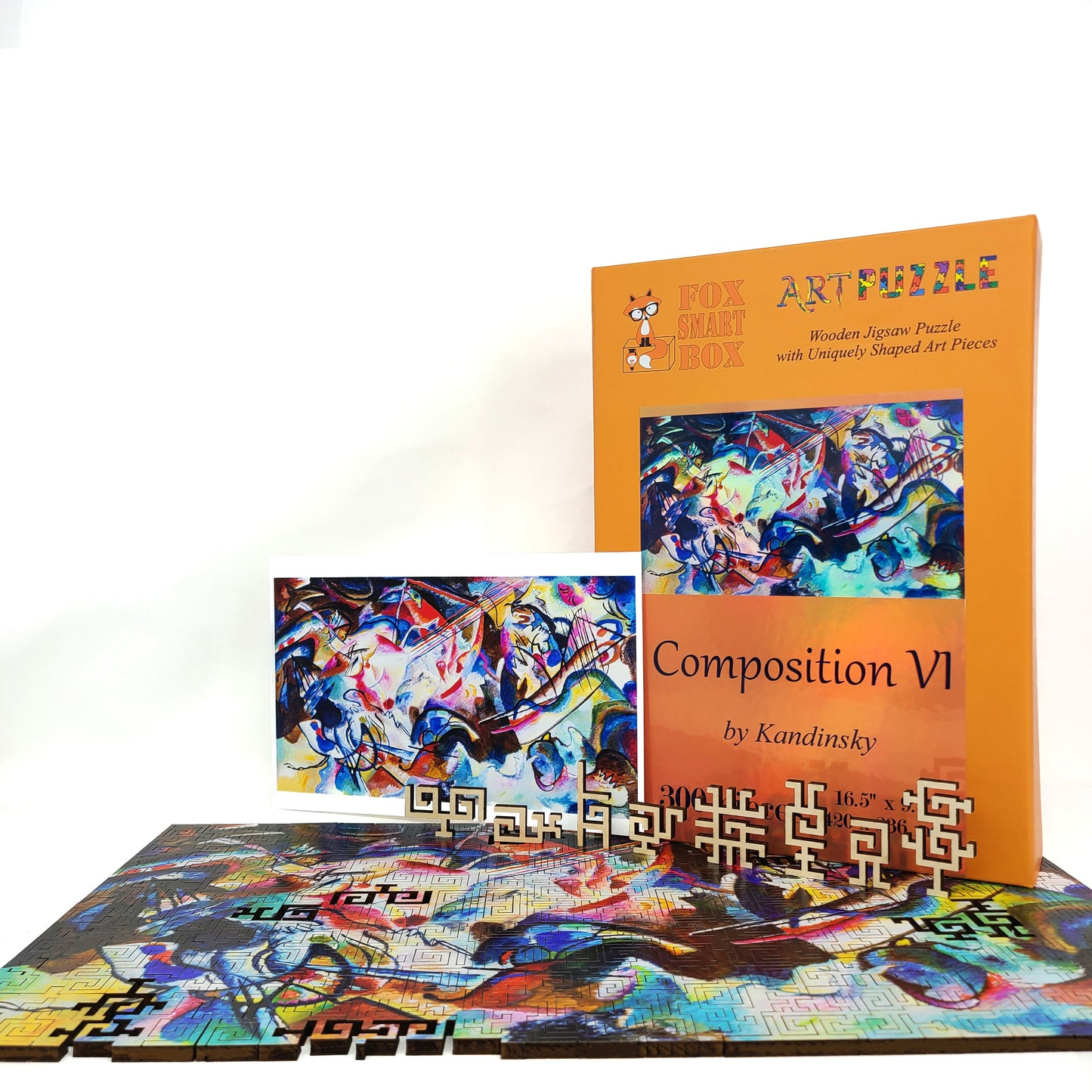 Wooden Jigsaw Puzzle for Adults - Geometric - 300 Pieces - Composition VI