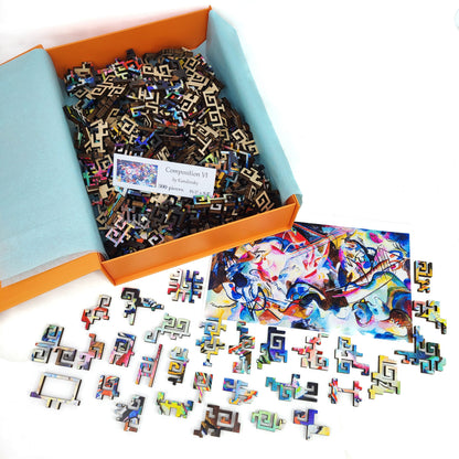 Wooden Jigsaw Puzzle for Adults - Geometric - 300 Pieces - Composition VI