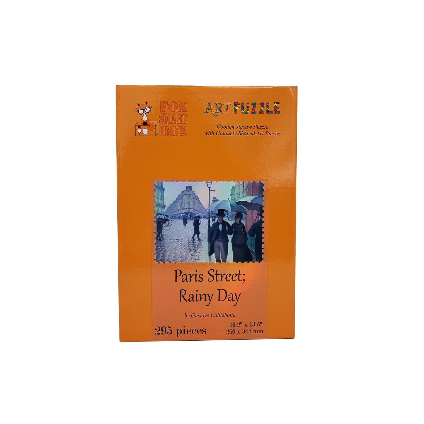 Wooden Jigsaw Puzzle with Uniquely Shaped Pieces for Adults - 295 Pieces - Paris Street; Rainy Day