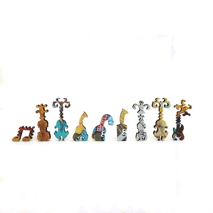Wooden Jigsaw Puzzle with Uniquely Shaped Pieces for Adults - 212 Pieces - Yellow Bottle Blues