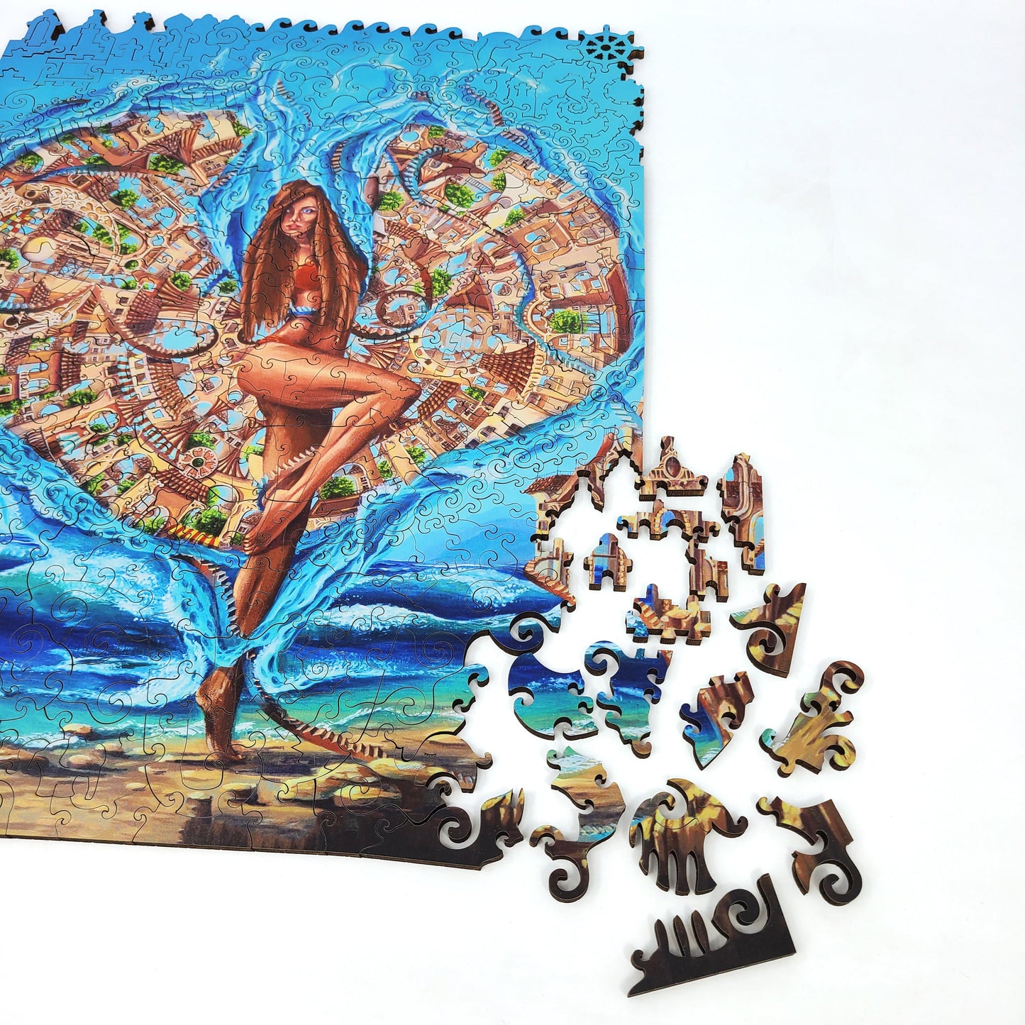 Wooden Jigsaw Puzzle with Uniquely Shaped Pieces for Adults - 340 Pieces - Sea Harmony