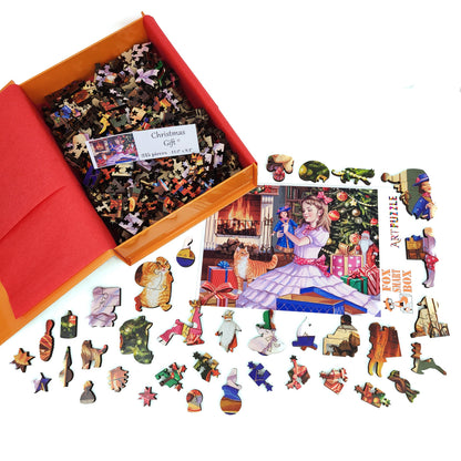 Wooden Jigsaw Puzzle with Uniquely Shaped Pieces for Adults - 235 Pieces - Christmas Gift