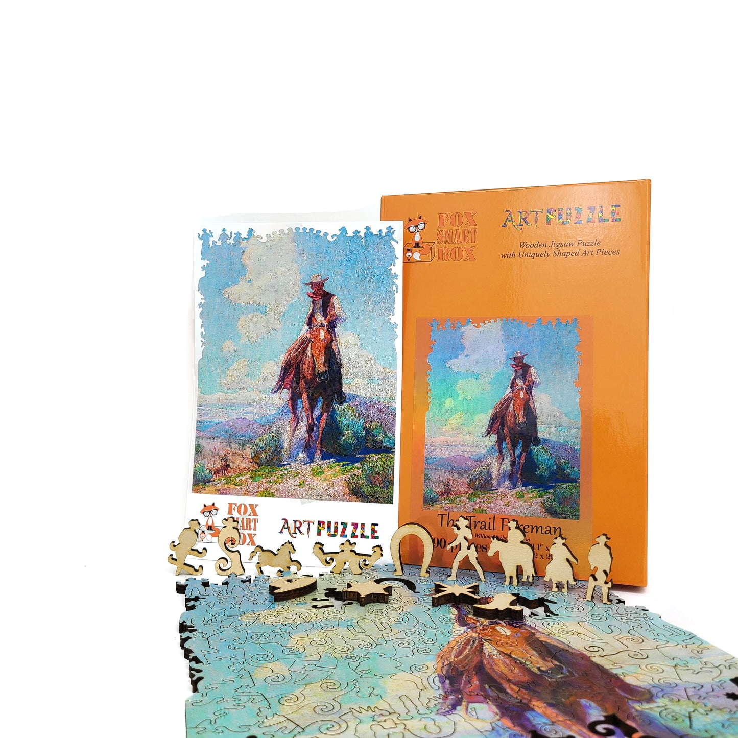 Quebra-cabeça de madeira de grande formato com peças de formato exclusivo para idosos e adultos - 190 peças - The Trail Foreman