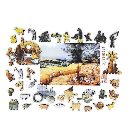Wooden Jigsaw Puzzle with Uniquely Shaped Pieces for Adults - 280 Pieces - The Harvesters