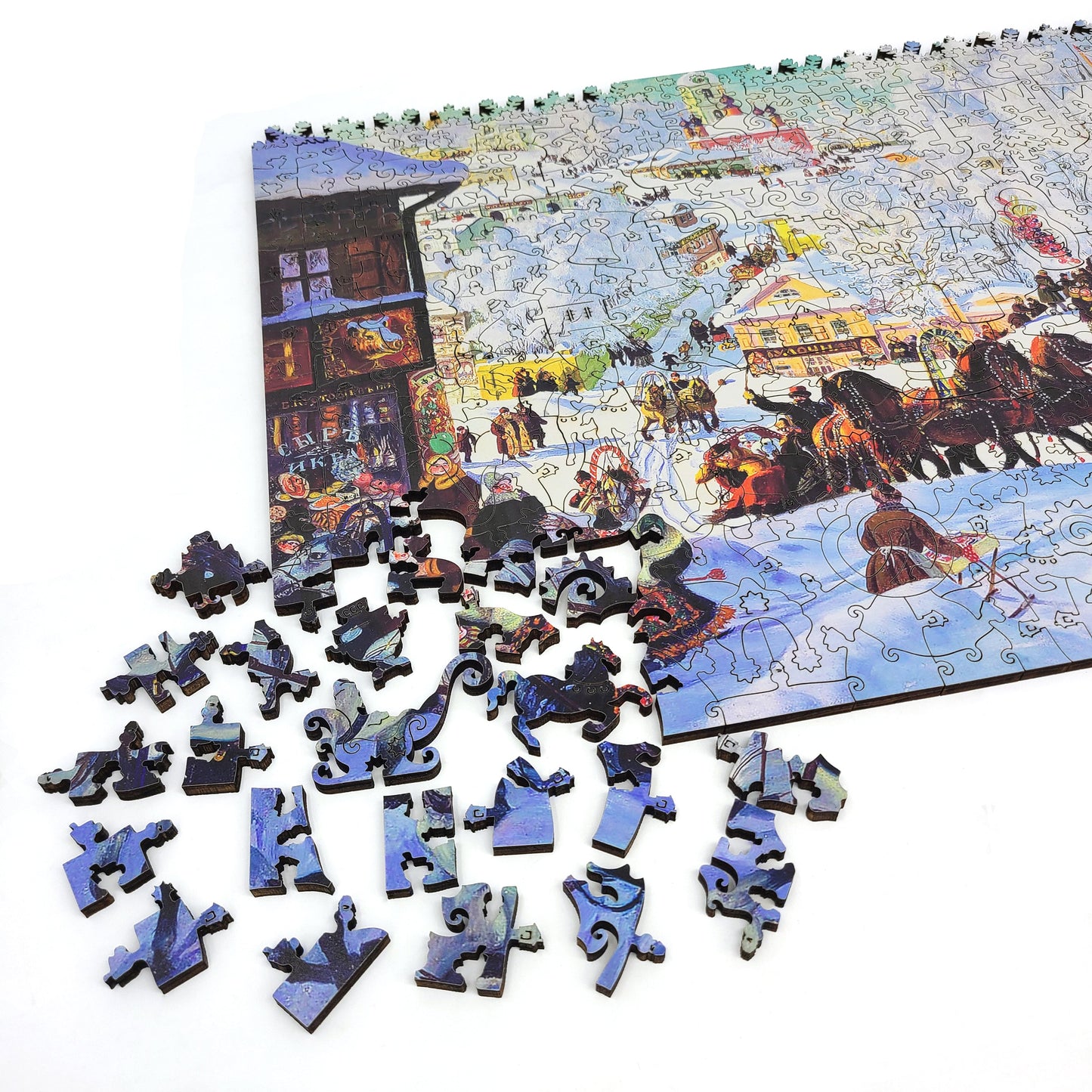 Wooden Jigsaw Puzzle with Uniquely Shaped Pieces for Adults - 400 Pieces - Pancake Week