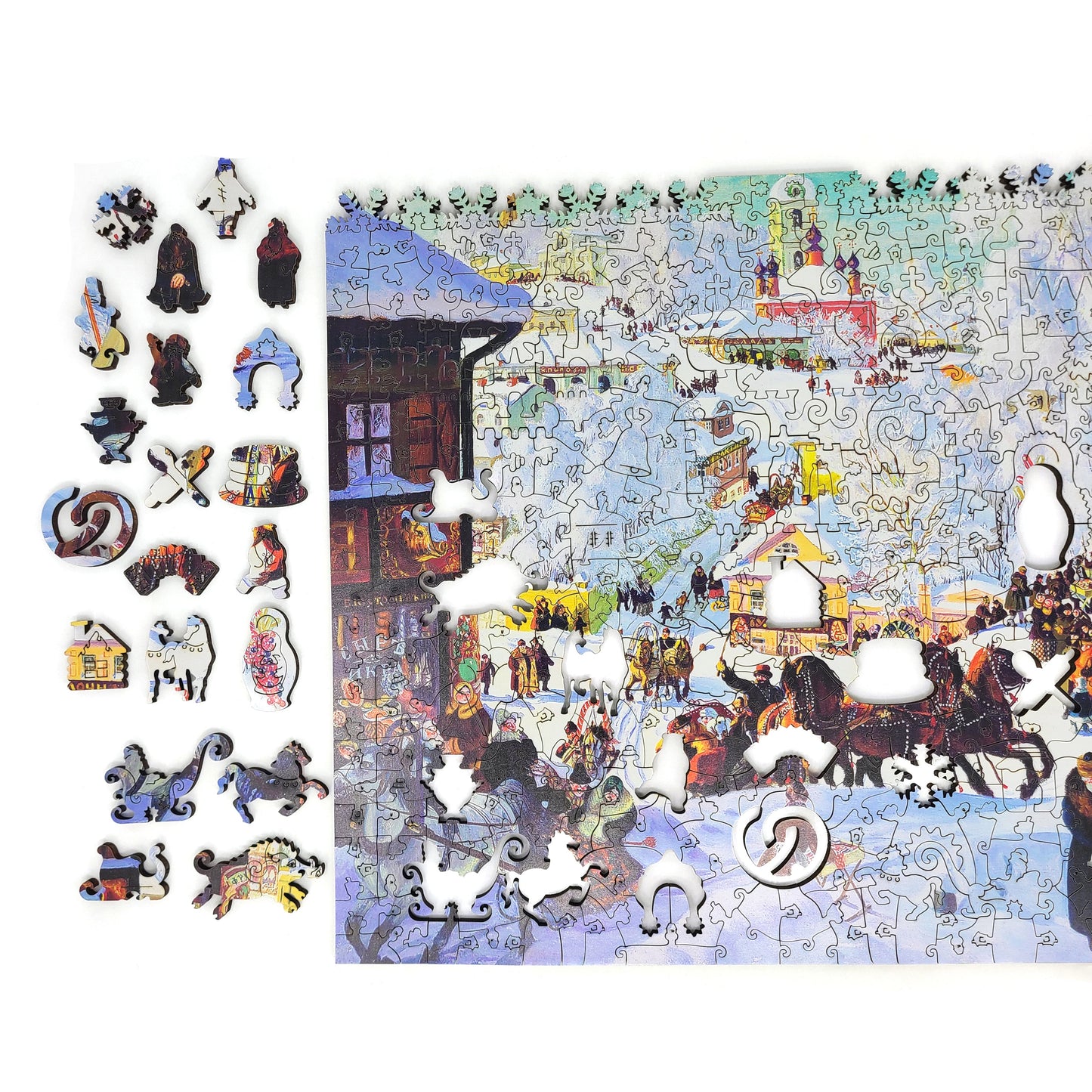 Wooden Jigsaw Puzzle with Uniquely Shaped Pieces for Adults - 400 Pieces - Pancake Week