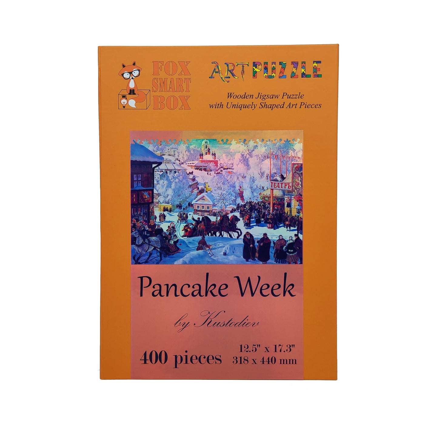 Wooden Jigsaw Puzzle with Uniquely Shaped Pieces for Adults - 400 Pieces - Pancake Week